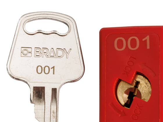 Brady Part: NYL-RED-38ST-KA3PK, 150271, SafeKey Nylon Lockout Padlocks